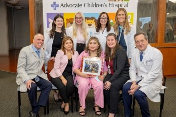 Group poses with transplant recipient