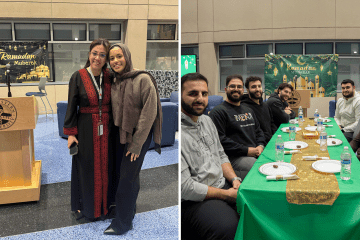 Faculty and students at Iftar Dinner